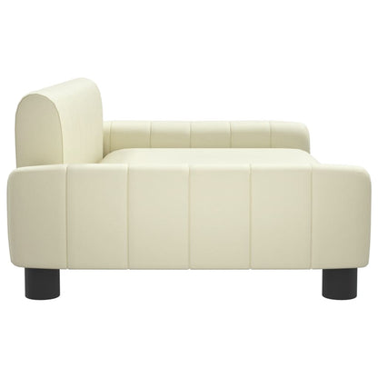 Cama Para Perros De Cuero Sintético Crema 90x53x30 Cm / Vetonek_3