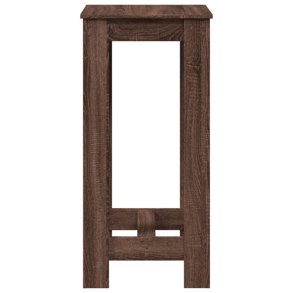 Mesa Alta De Bar Madera Ingeniería Marrón Roble 51x50x103,5 Cm_3