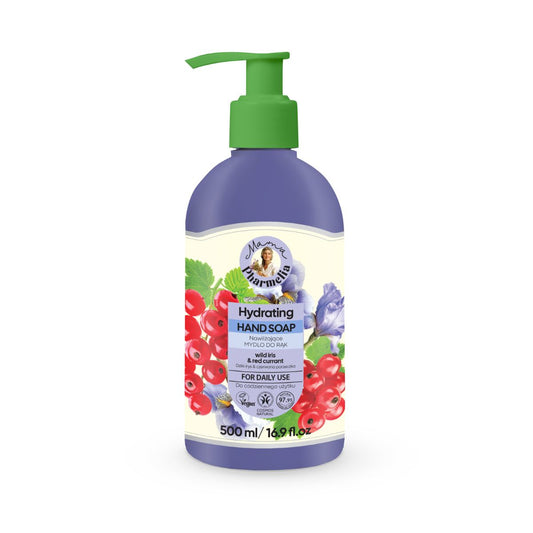 Jabón de Manos Hidratante con Lirio Silvestre y Grosella Roja, Mama Pharmelia, 500 ml
