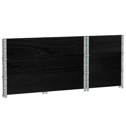 Jardinera De Madera Maciza De Pino Negro 100x50 Cm_5
