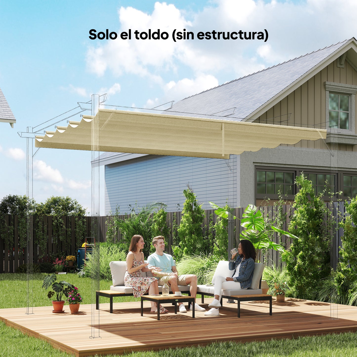 Outsunny Techo De Pérgola 3_1