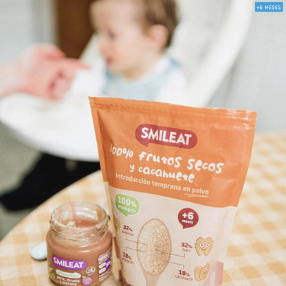 Mix frutos secos y cacahuete ECO 200g Smileat, introducción temprana en polvo