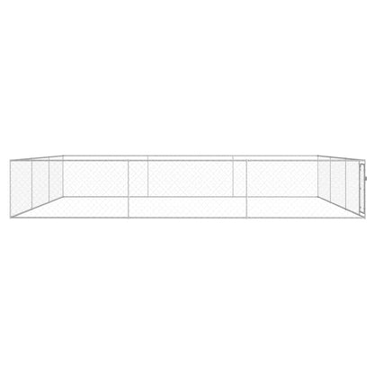 Vidaxl Perrera De Exterior De Acero Galvanizado 6x6x1 M_1