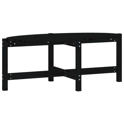 Mesa De Centro De Madera Maciza De Pino Negro 118x63x45 Cm_0