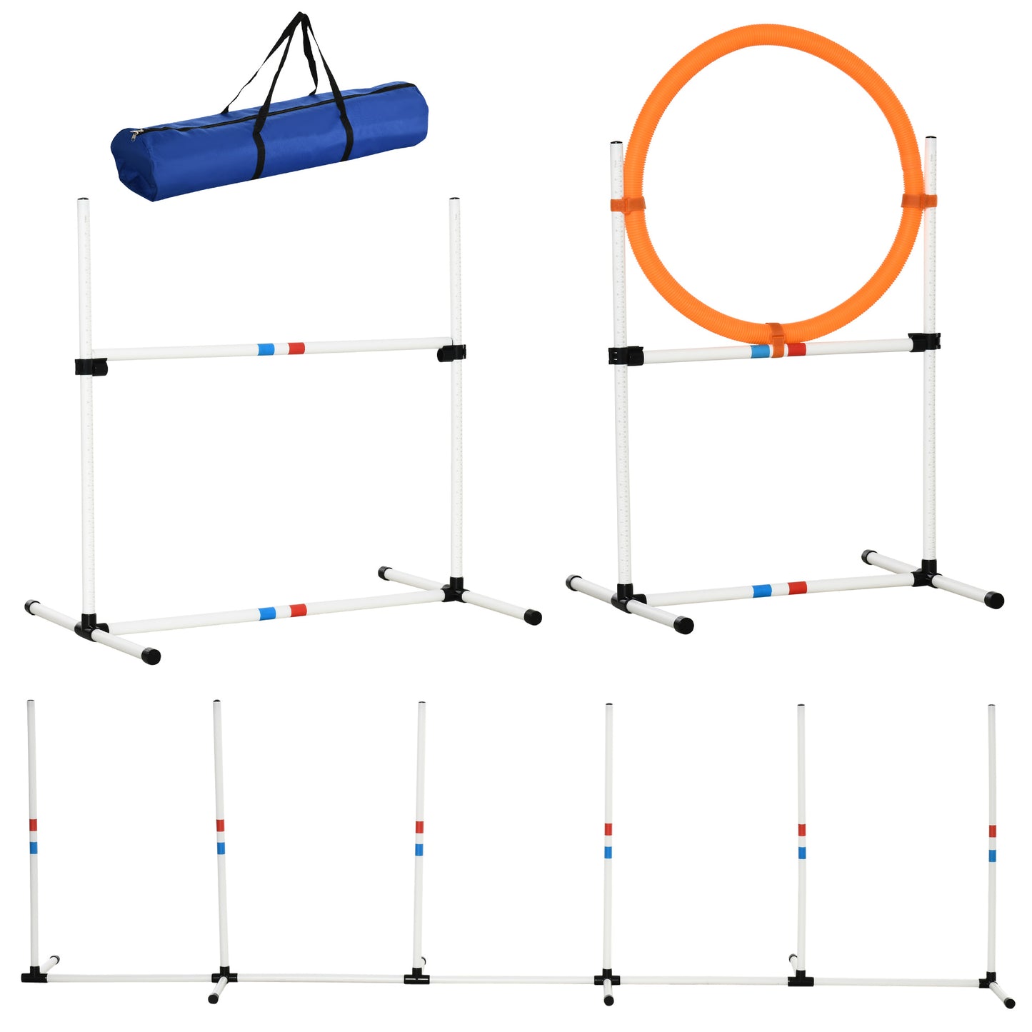 Pawhut Set De Entrenamiento De Agilidad Para Perros Con Bolsa Transporte_0