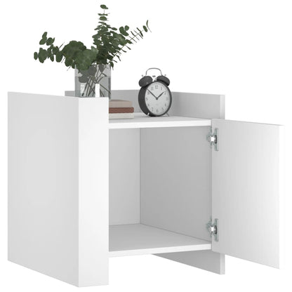 Mesita De Noche Madera De Ingeniería Blanco 45x50x50 Cm_1