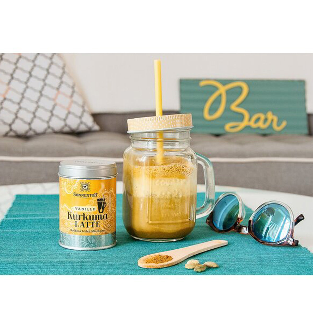 Cúrcuma Latte vainilla Sonnentor lata 60 g
