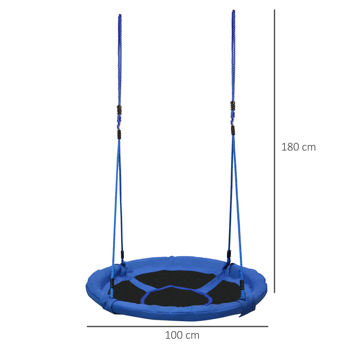 Homcom Columpio Nido Grande Infantil Desmontable Para Jardín Ø100x180 Cm Azul_2