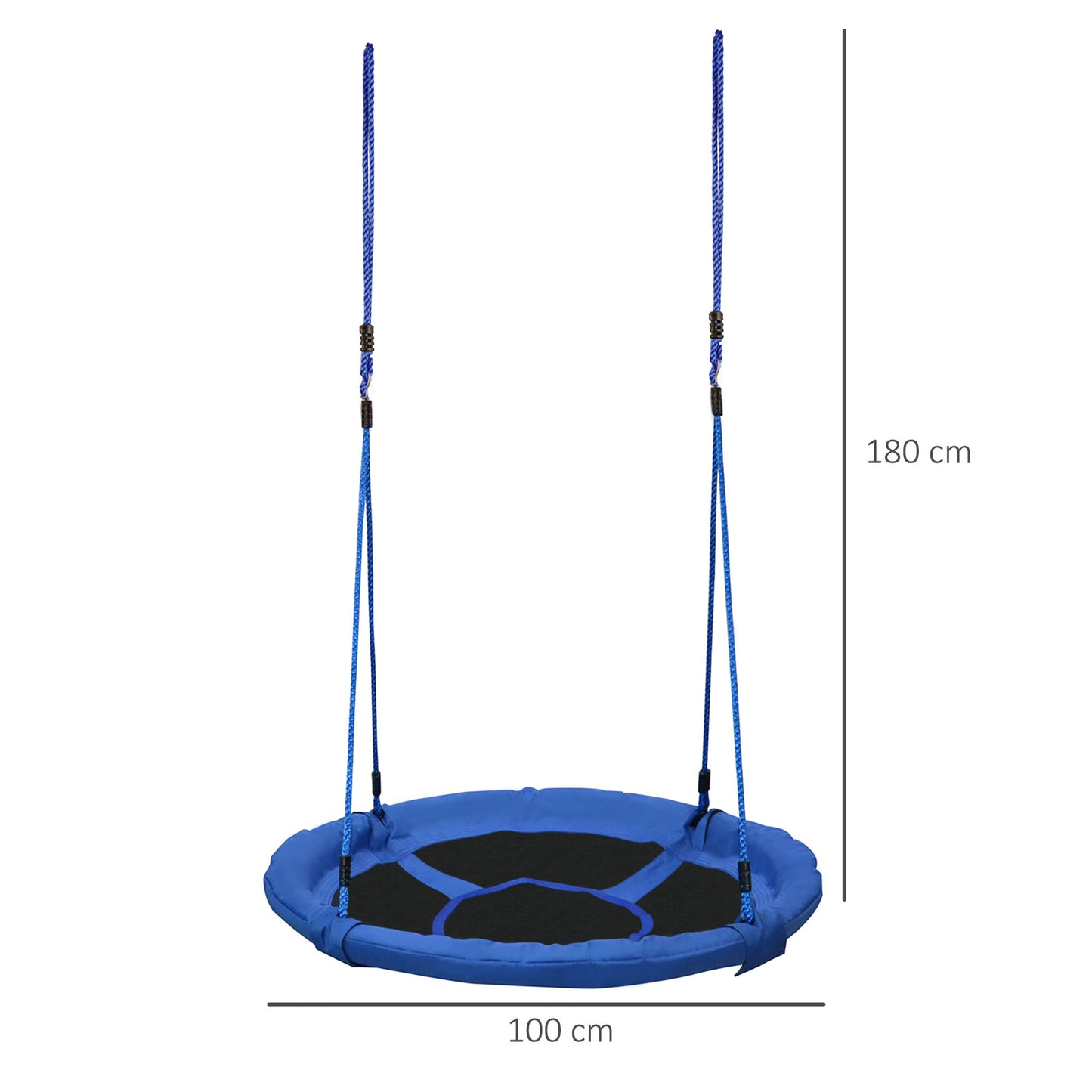 Homcom Columpio Nido Grande Infantil Desmontable Para Jardín Ø100x180 Cm Azul_2