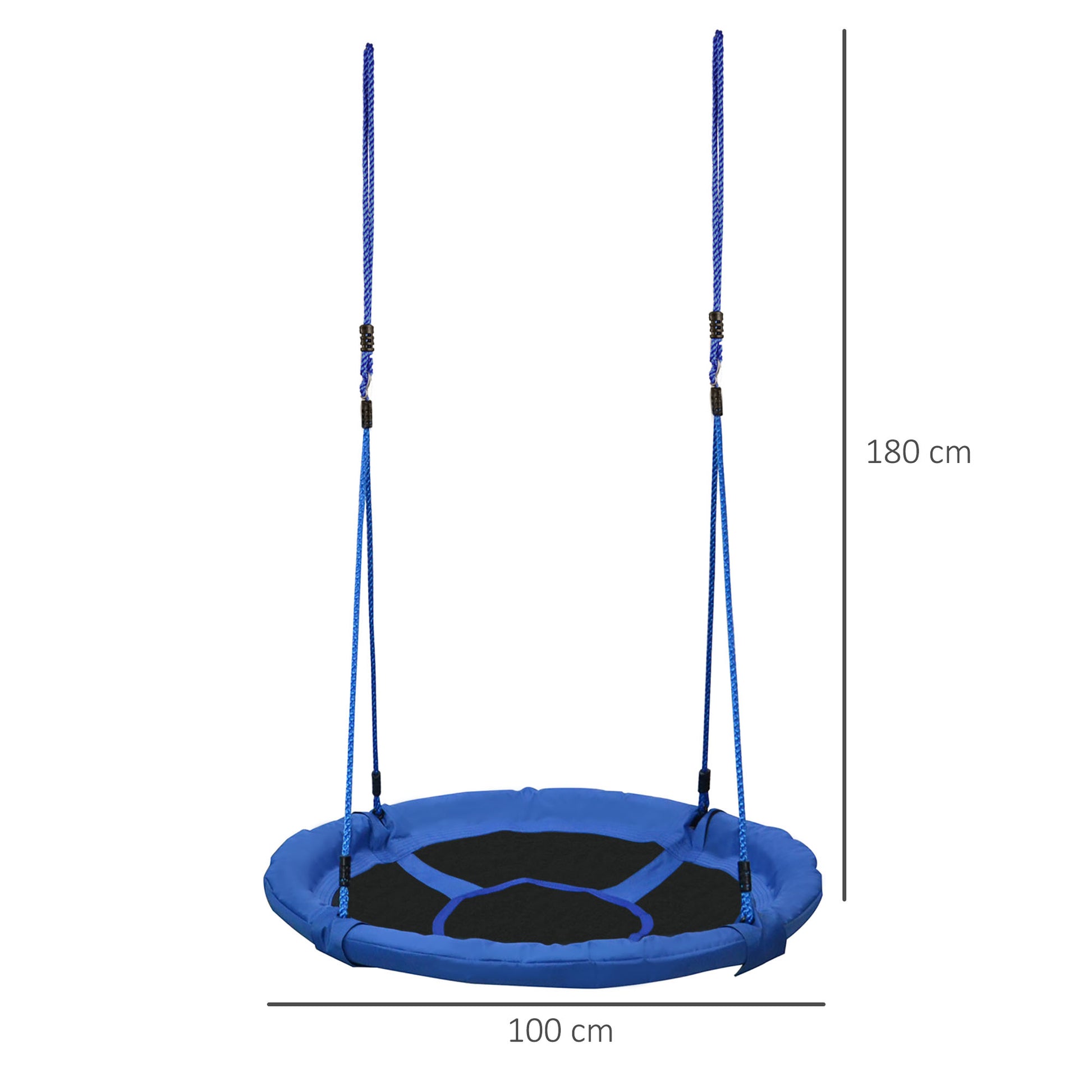 Homcom Columpio Nido Grande Infantil Desmontable Para Jardín Ø100x180 Cm Azul_2