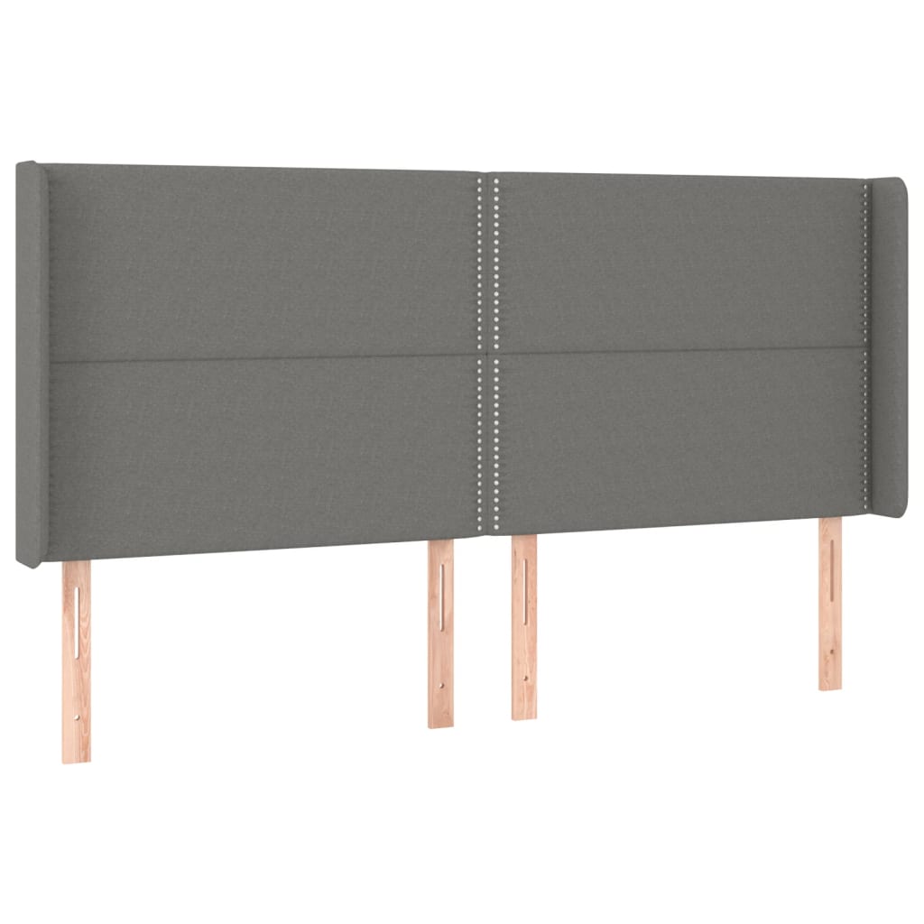 Cama Box Spring Colchón Y Luces Led Tela Gris Claro 200x200 Cm / Vetonek_1