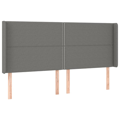Cama Box Spring Colchón Y Luces Led Tela Gris Claro 200x200 Cm / Vetonek_1