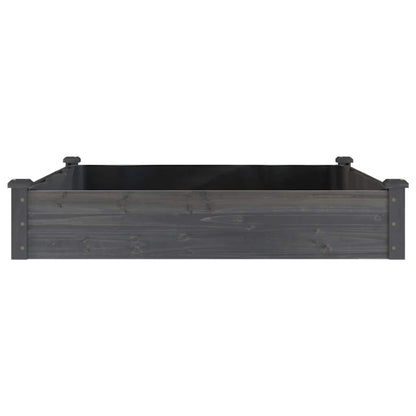 Jardinera Arriate Forro Madera Maciza Abeto Marrón 120x120x25cm_3