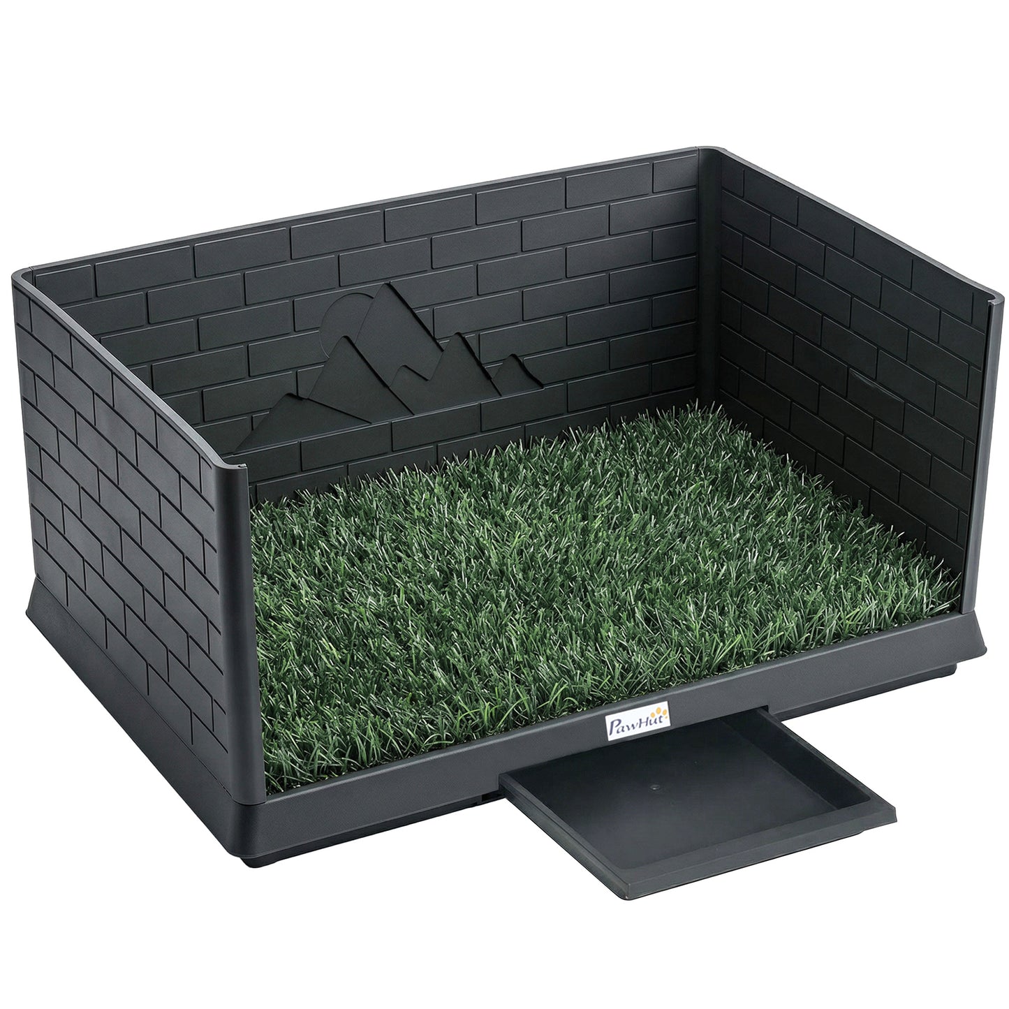 Pawhut Inodoro Para Perros Con Césped Artificial Y Paredes Altas 75x51x36,5 Cm_0