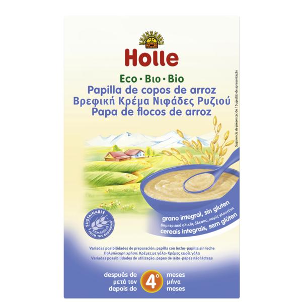 Papilla BIO copos de arroz + 4 meses Holle, 250 g