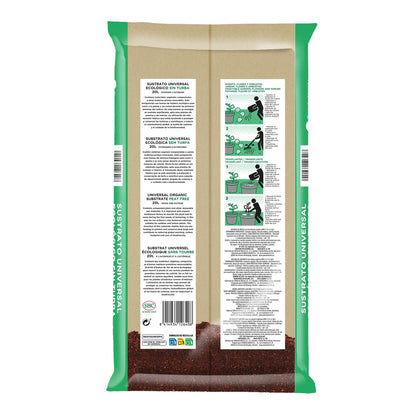 Sustrato Universal Sin Turba ECO Planeta Huerto 20 L