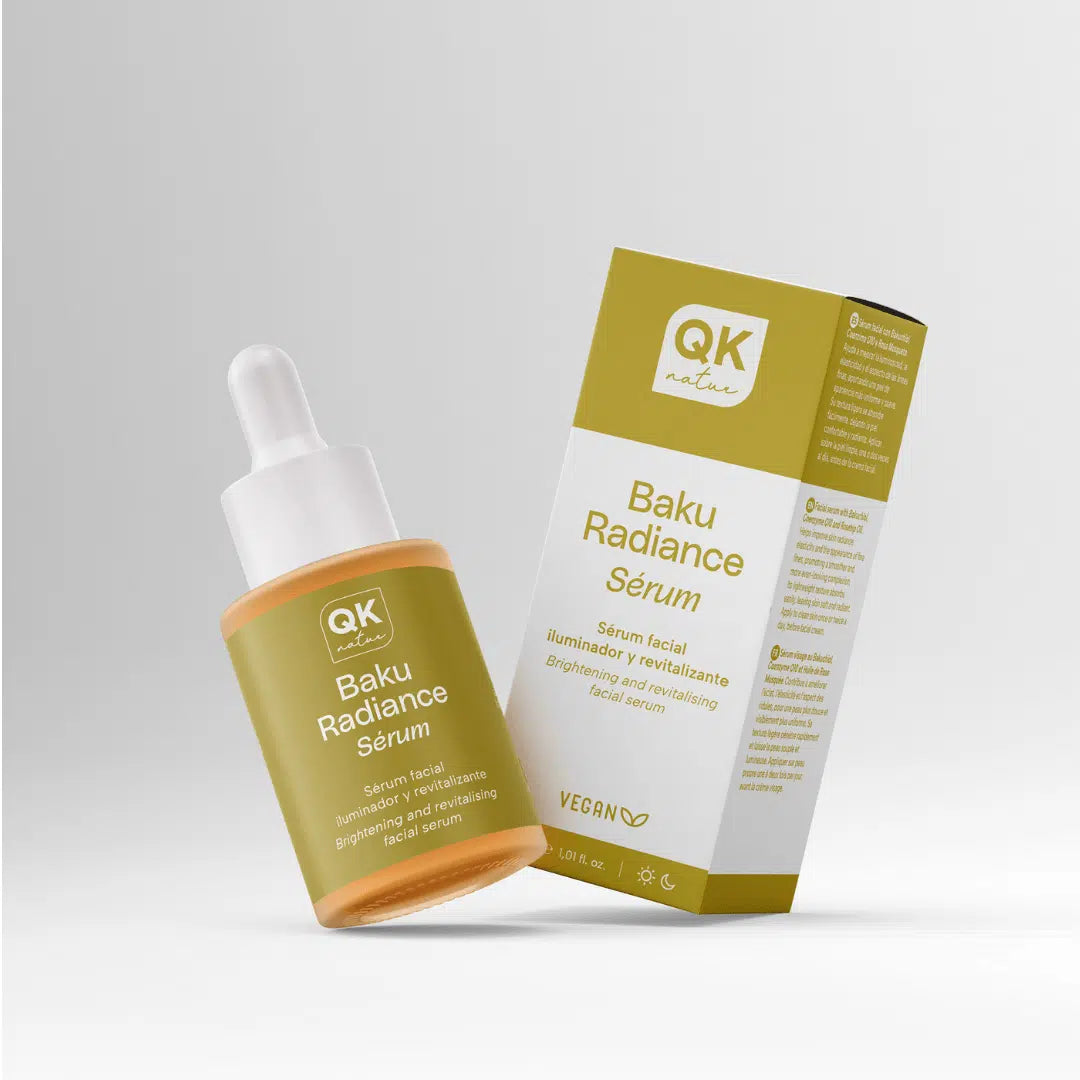 QKnatur - Sérum Facial Baku Radiance - Con Bakuchiol, Q10 Y Rosa Mosqueta - Mejora Elasticidad. Sin Perfume - 30 Ml._2