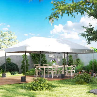 Outsunny Carpa Plegable 6x3 M Pop-up Con Bloqueo Central Altura Ajustable Plata_4