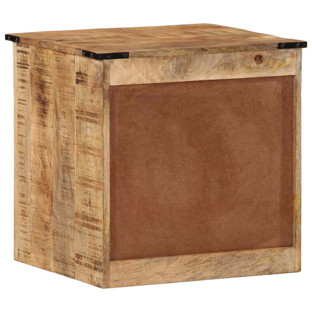 Mesita De Noche Madera Maciza De Mango 40x40x45 Cm_3