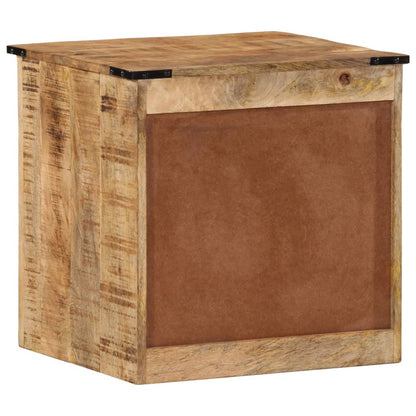 Mesita De Noche Madera Maciza De Mango 40x40x45 Cm_3