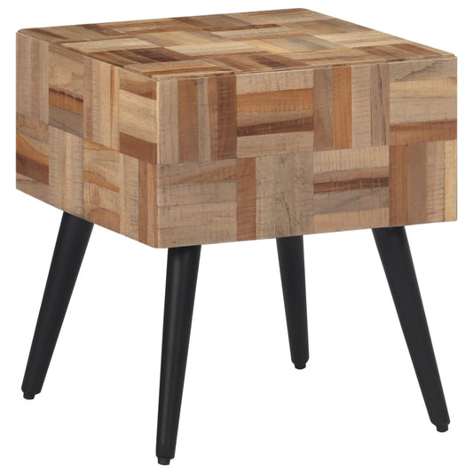 Mesa Auxiliar Teca Reciclada Maciza 40x40x45 Cm_0
