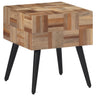 Mesa Auxiliar Teca Reciclada Maciza 40x40x45 Cm