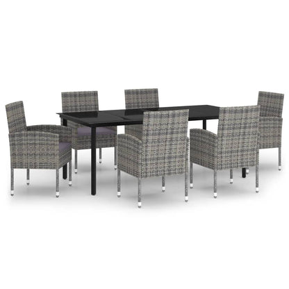 Vidaxl Juego De Comedor De Jardín 7 Piezas Gris Antracita_0