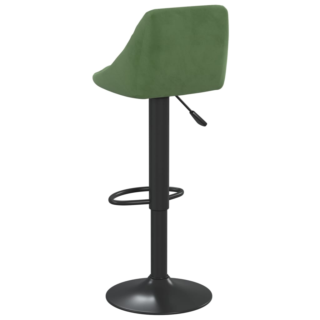Taburete De Cocina De Terciopelo Verde Oscuro_3