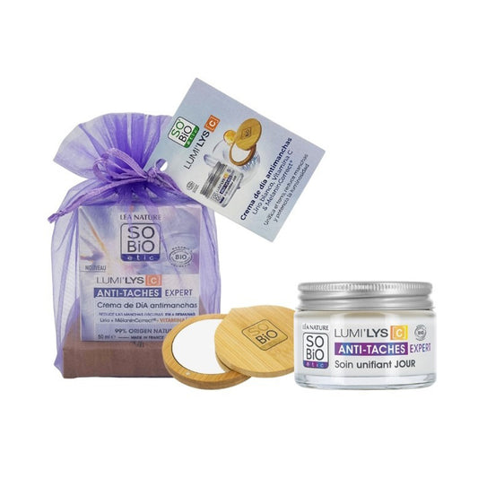 Pack crema día LUMI'LYS [C] antimanchas REGALO espejo SO’BiO etic