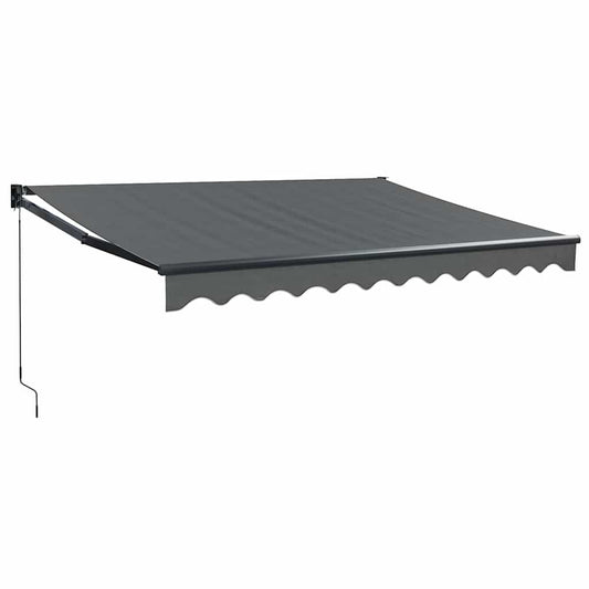 Toldo Retráctil Aluminio Y Tela Gris Antracita 3,5x2,5 M_0