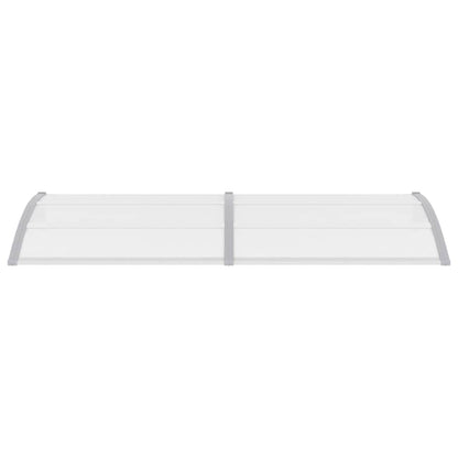 Marquesina Para Puerta Pc Gris Y Transparente 240x75 Cm_3