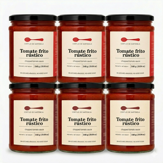 Salsa De Tomate Frito Natural Sin Azúcar Añadido Rústico 540 G 6 Unidades_0