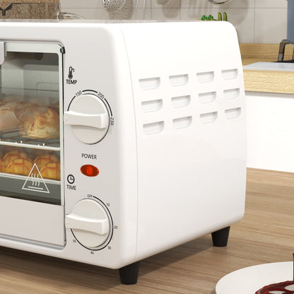 Horno Eléctrico Homcom Metal Blanco 36.5x26x22 Cm_4