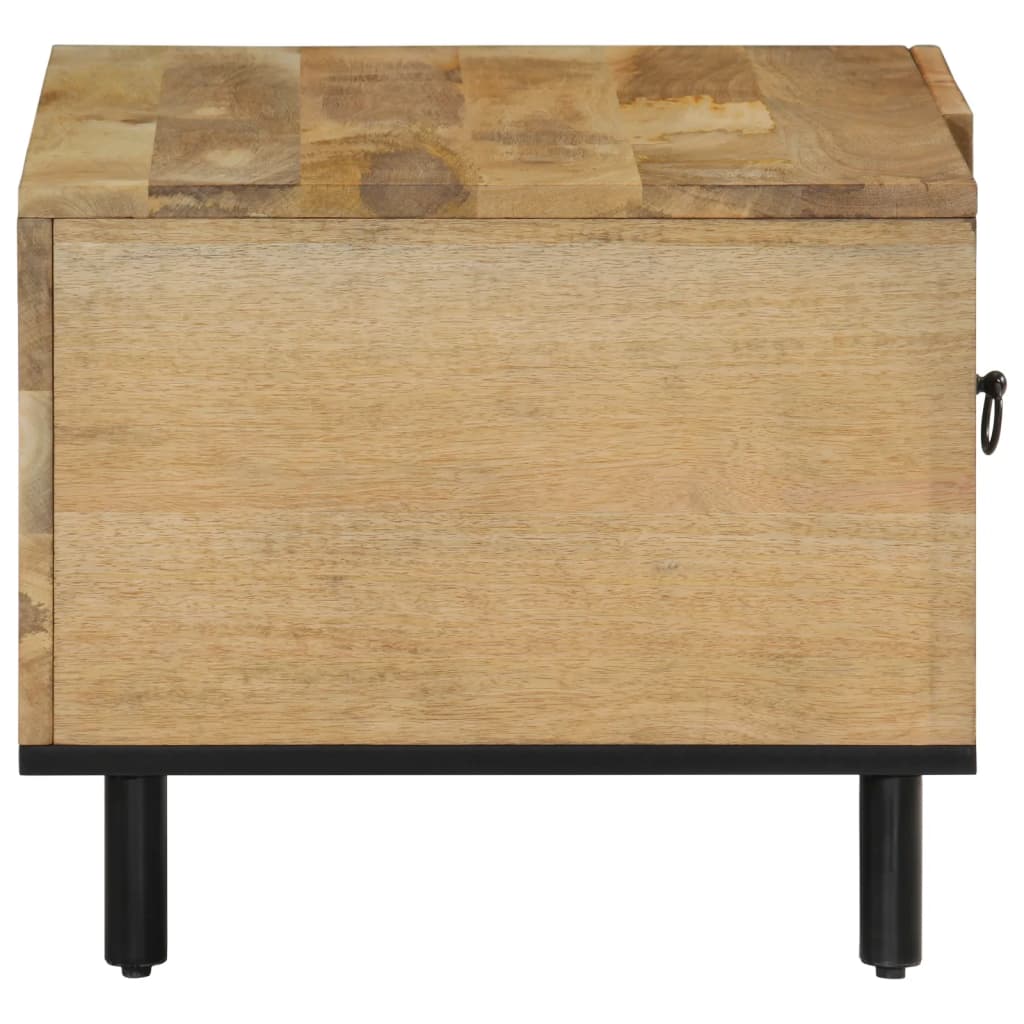 Mesa De Centro De Madera Maciza De Mango 80x50x40 Cm_4