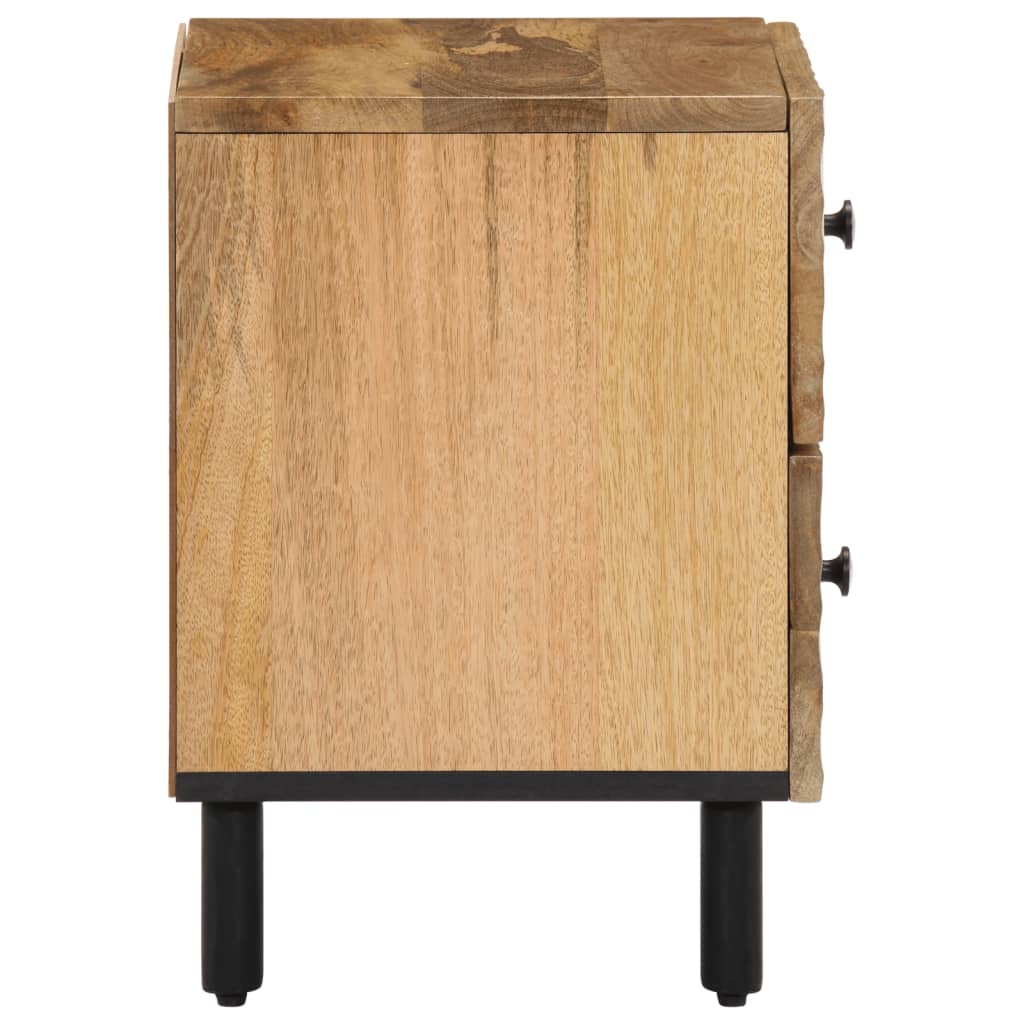 Mesita De Noche De Madera Maciza De Mango 40x33x46 Cm_2