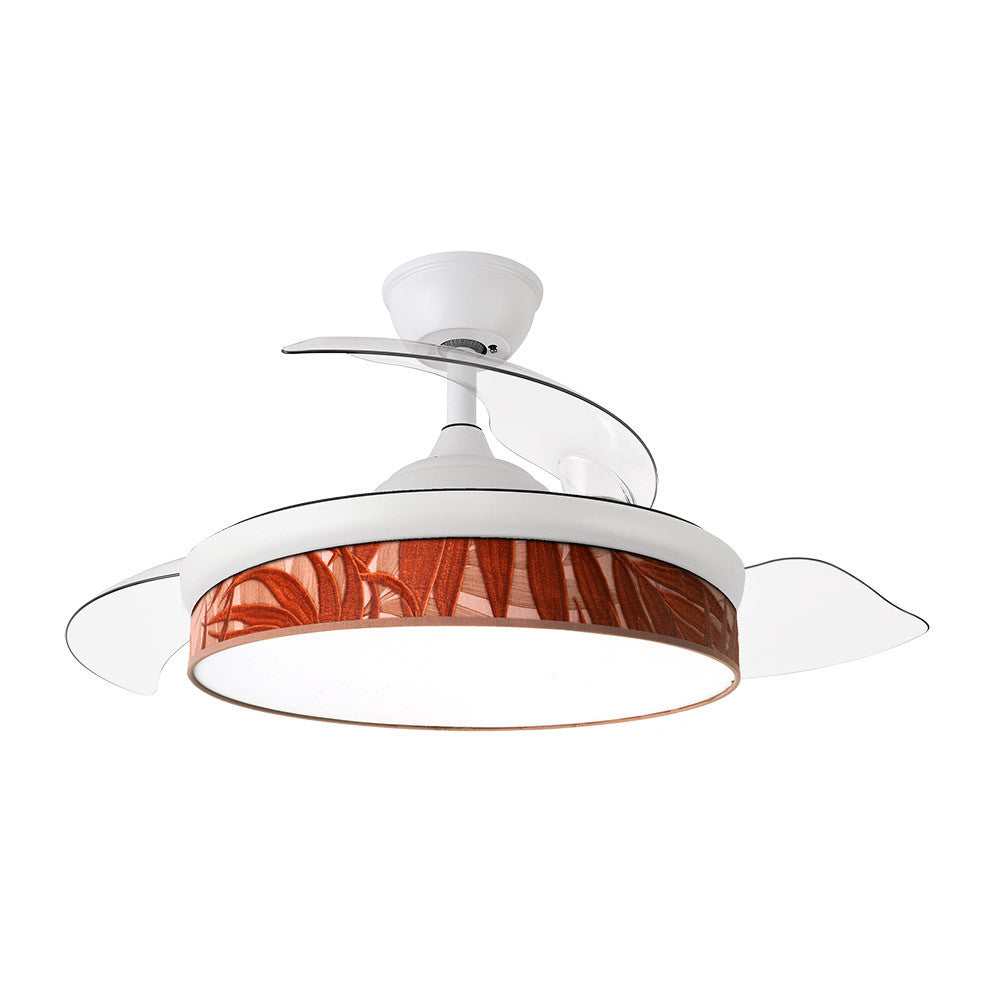 Ventilador Dc Moda 72w Blanco/hoja Caldera 91d 3aspas 7200lm 3000k, 4000k, 6000k Remoto+ Memoria+ Temporizador_1