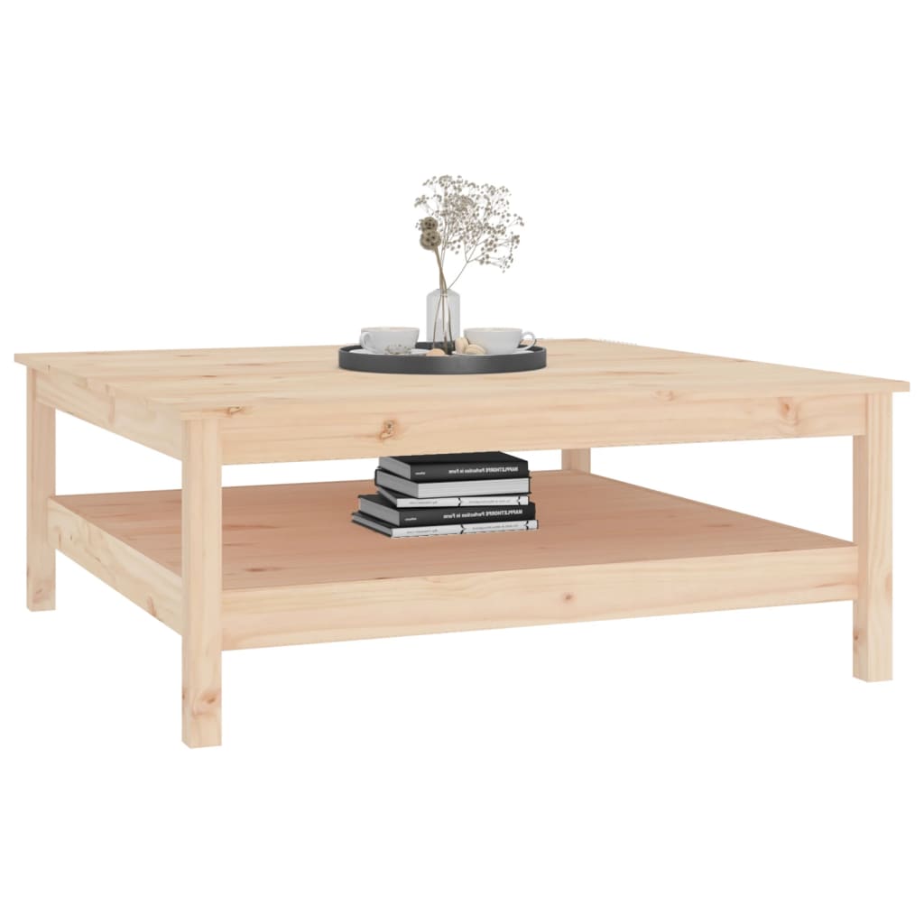 Mesa De Centro De Madera Maciza De Pino 100x100x40 Cm_3