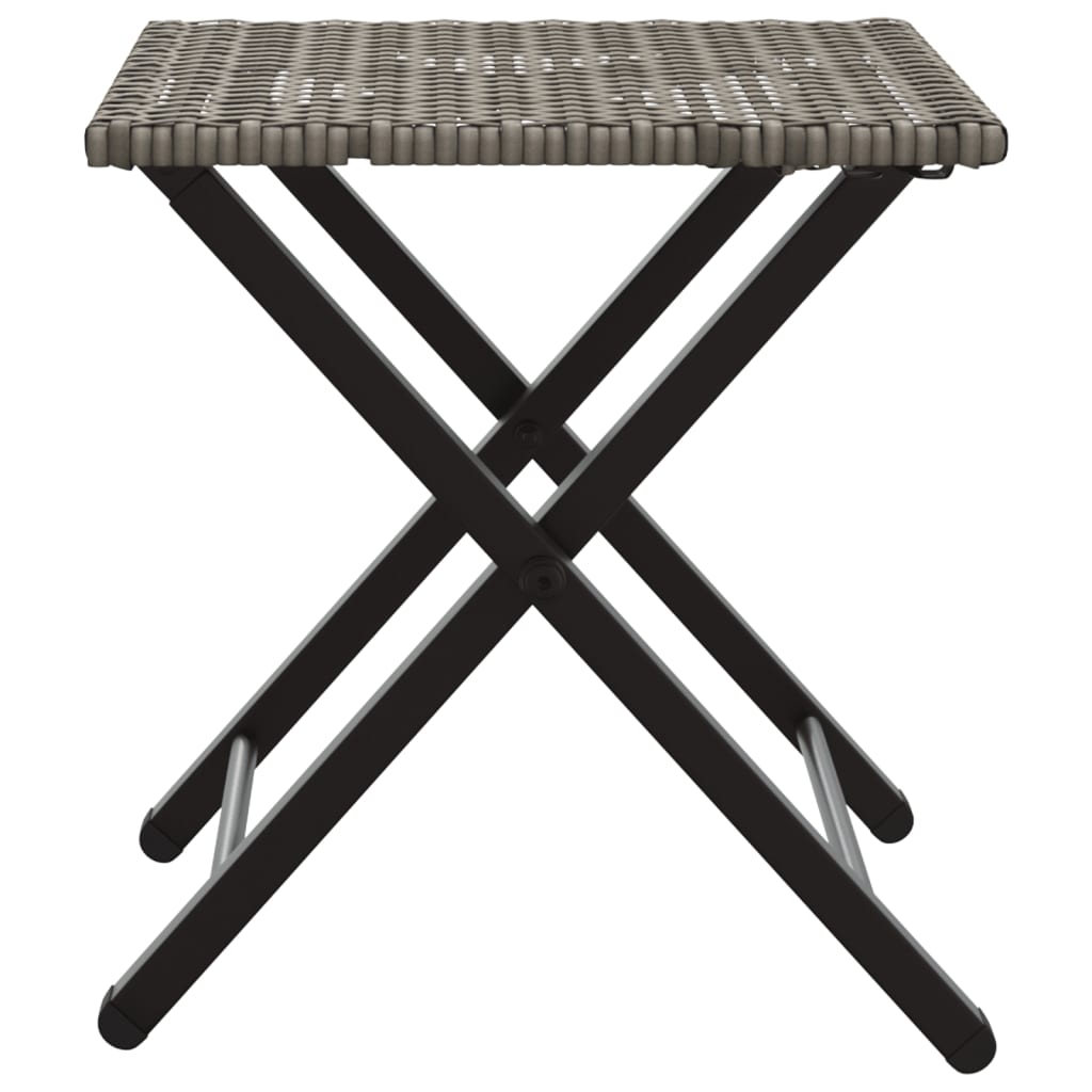 Juego De Comedor De Jardín Plegable 5 Piezas Ratán Pe Gris / Vetonek_4