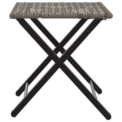 Juego De Comedor De Jardín Plegable 5 Piezas Ratán Pe Gris / Vetonek_4