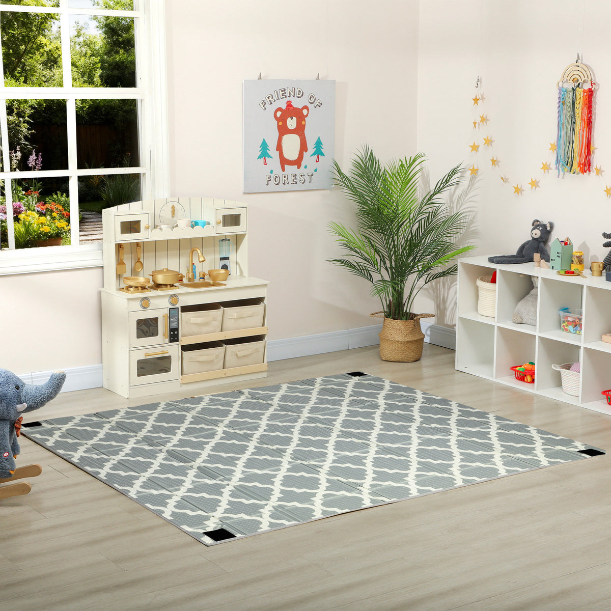 Aiyaplay Alfombra Bebé Acolchada Plegable Reversible Laterales Abatibles_1