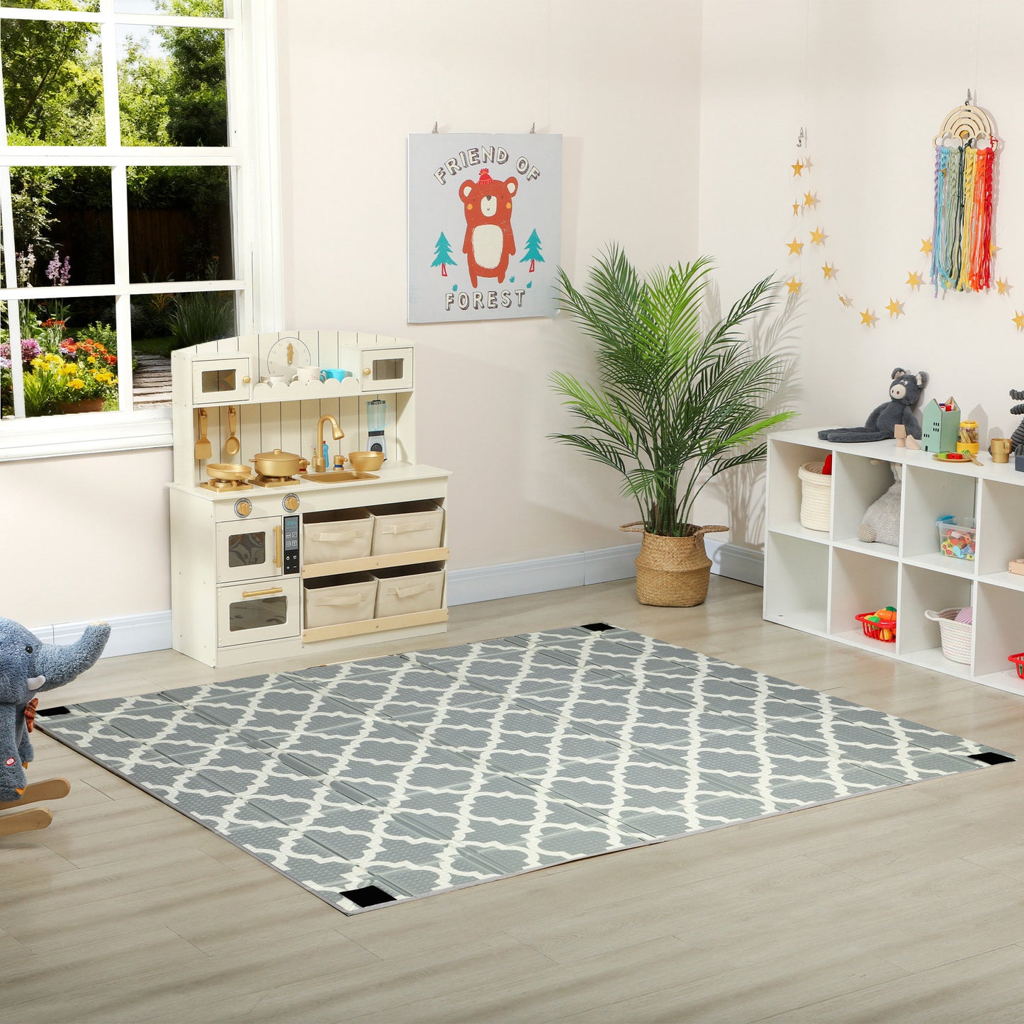 Aiyaplay Alfombra Bebé Acolchada Plegable Reversible Laterales Abatibles_1