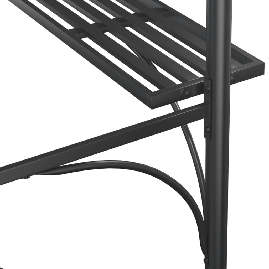 Vidaxl Cenador Barbacoa Estante Lateral Acero Antracita 220x115x230 Cm_5