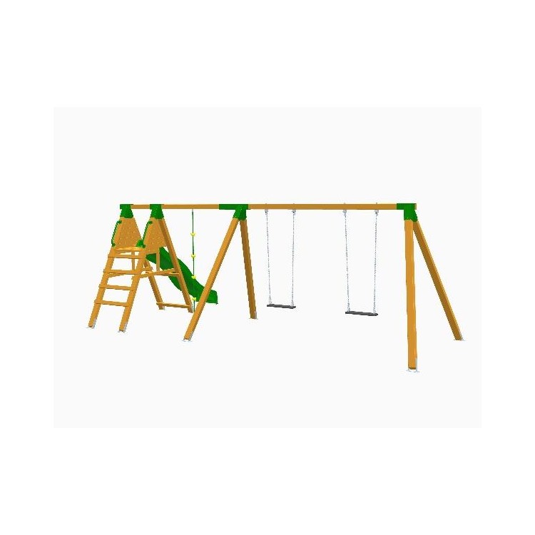 Parque Infantil Masgames Pegasus Dos Asientos Planos Superficie De Arena, Tierra O Cesped.