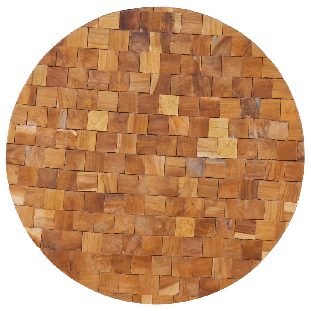 Mesa De Centro De Madera Maciza De Teca 60x60x35 Cm_4