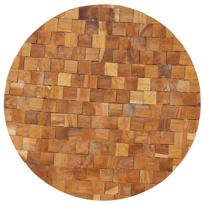 Mesa De Centro De Madera Maciza De Teca 60x60x35 Cm_4
