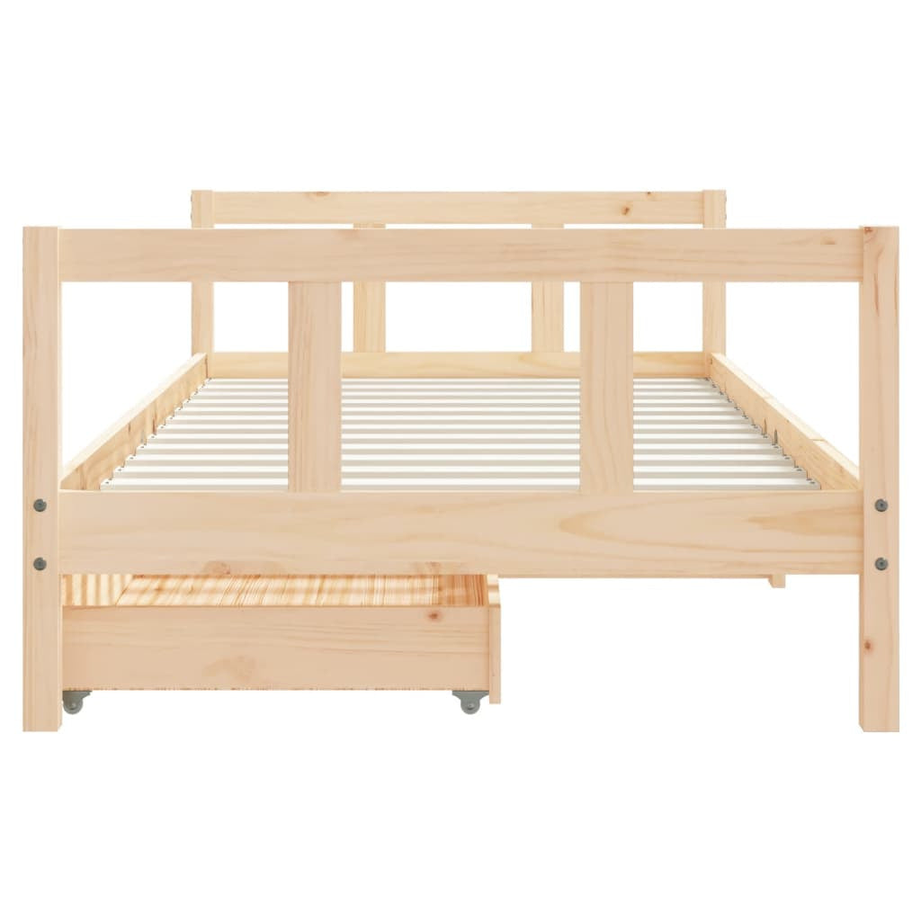 Vidaxl Estructura De Cama Infantil Con Cajones Madera Pino 90x190 Cm_4