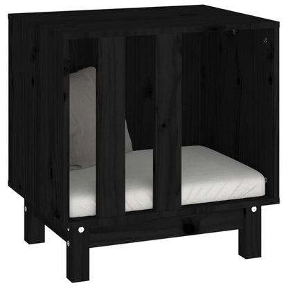 Vidaxl Caseta Para Perros Madera Maciza De Pino Negro 50x40x52 Cm_3