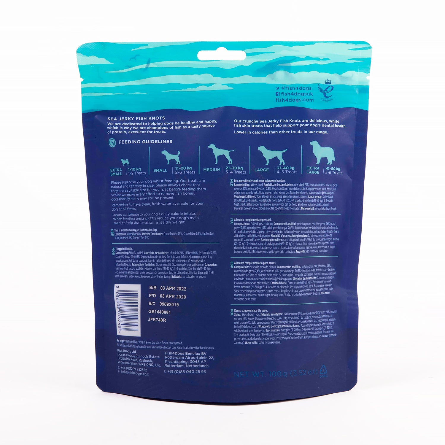 Fish4dogs Snack Dental Para Perro – Fish Knots 100 G (pack De 10)