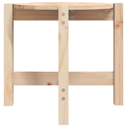 Mesa De Centro De Madera Maciza De Pino Ø52,5x45 Cm_4