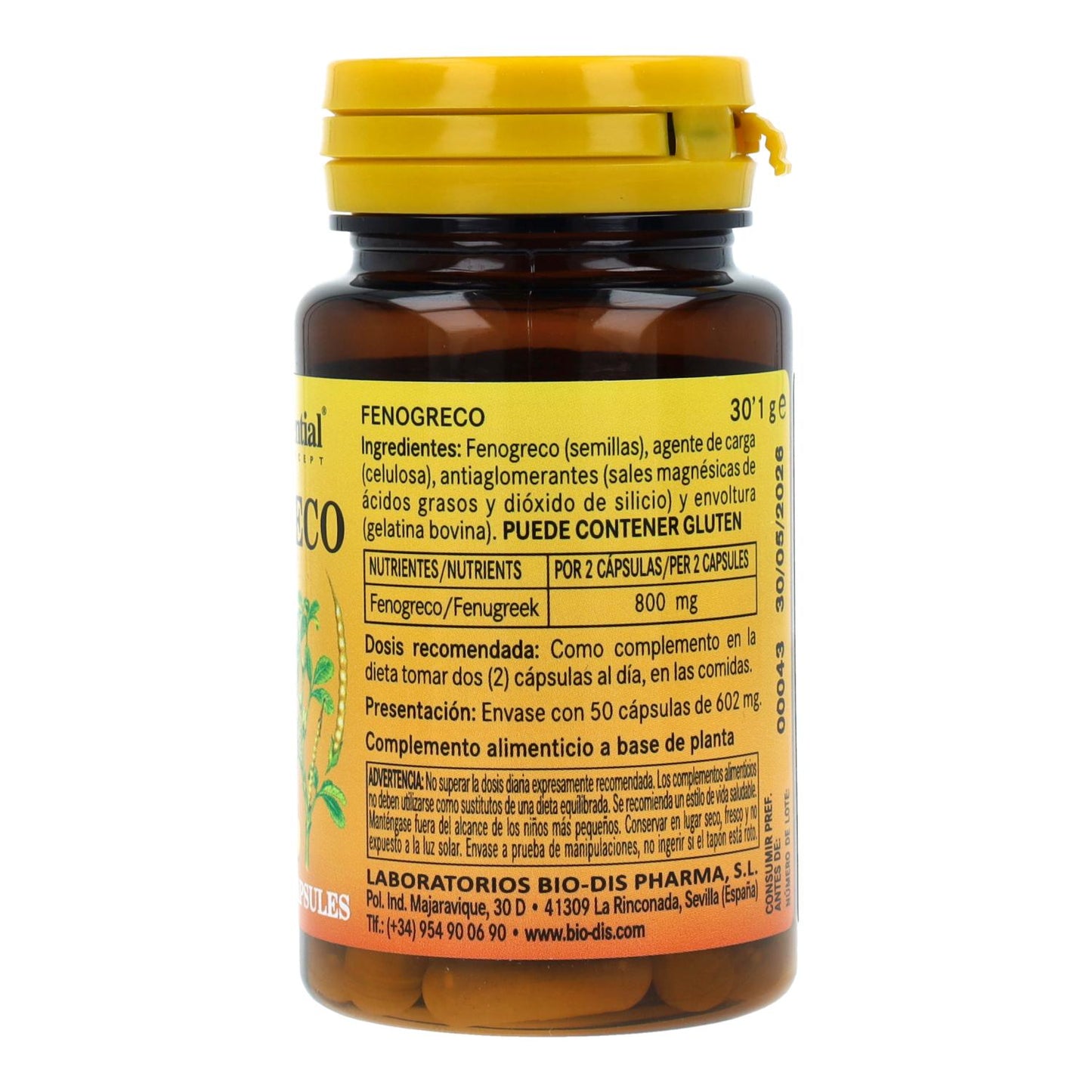 Fenogreco 400 mg Nature Essential, 50 cápsulas